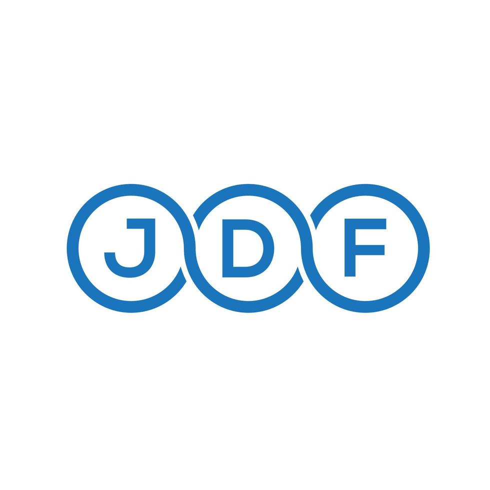 création de logo de lettre jdf sur fond blanc. concept de logo de lettre initiales créatives jdf. conception de lettre jdf. vecteur