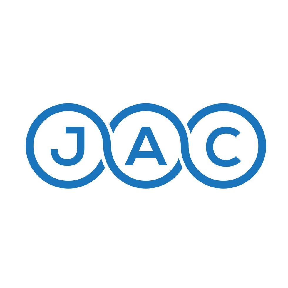 création de logo de lettre jac sur fond blanc. concept de logo de lettre initiales créatives jac. conception de lettre jac. vecteur