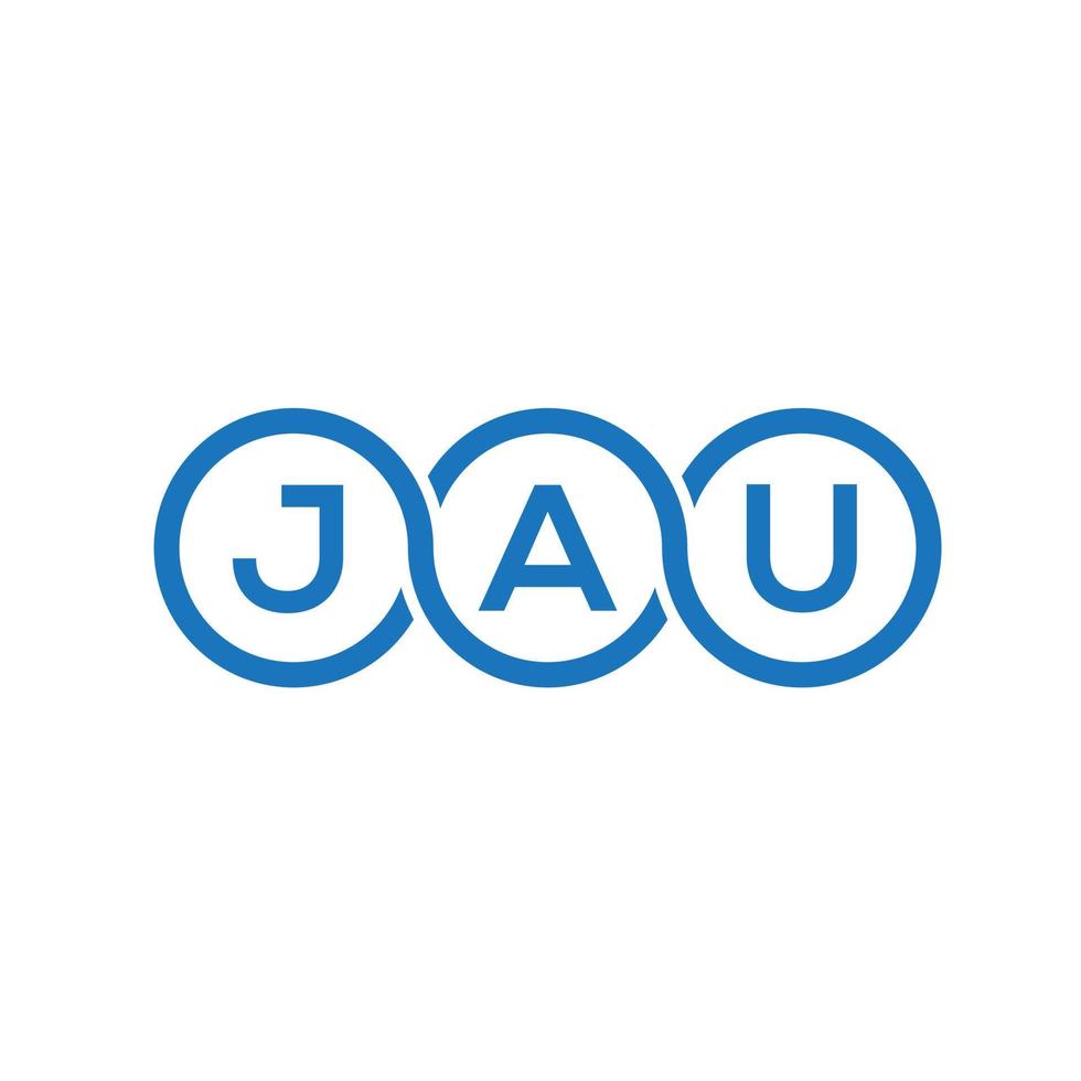 création de logo de lettre jau sur fond blanc. concept de logo de lettre initiales créatives jau. conception de lettre jau. vecteur