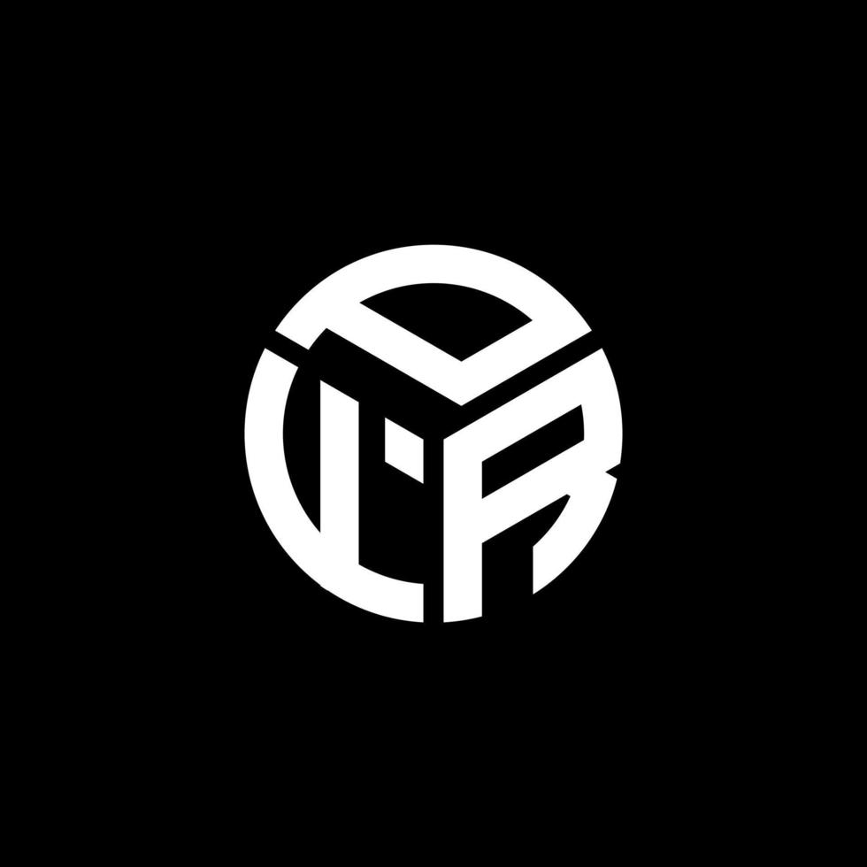 création de logo de lettre pfr sur fond noir. concept de logo de lettre initiales créatives pfr. conception de lettre pfr. vecteur