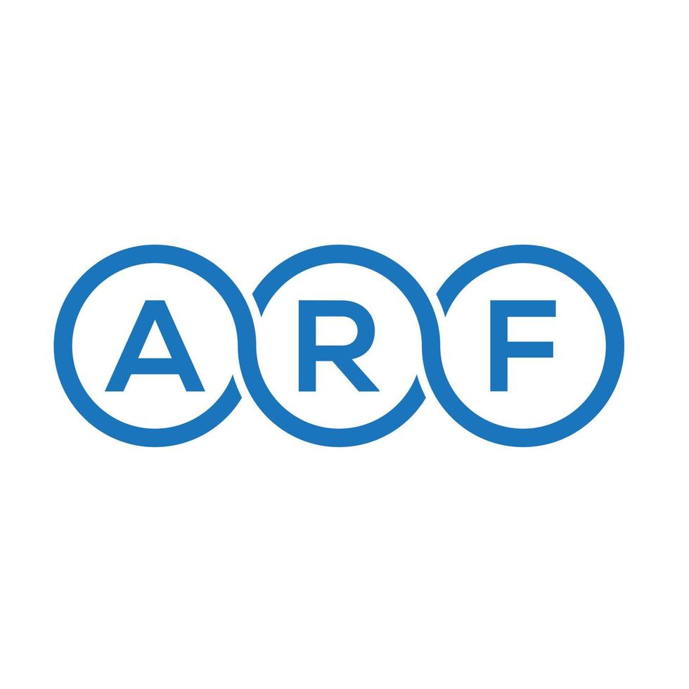 création de logo de lettre arf sur fond blanc. concept de logo de lettre initiales créatives arf. conception de lettre arf. vecteur