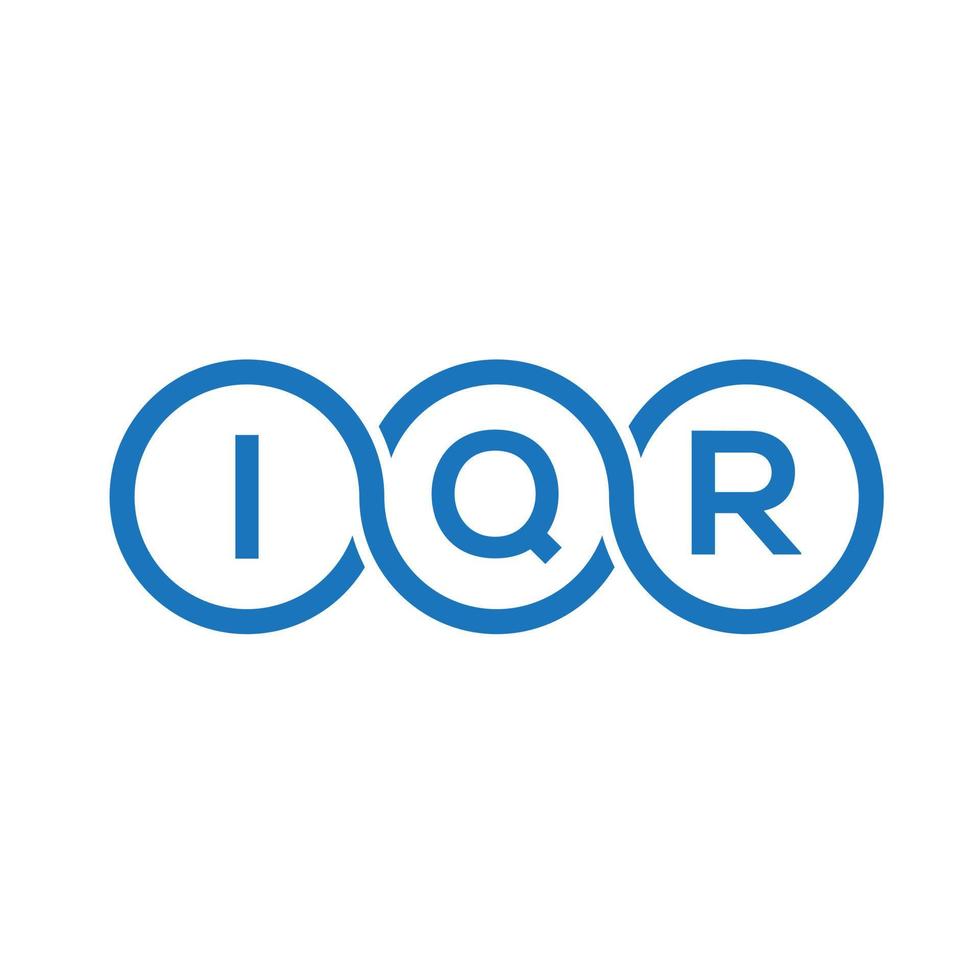 création de logo de lettre iqr sur fond blanc. concept de logo de lettre initiales créatives iqr. conception de lettre iqr. vecteur