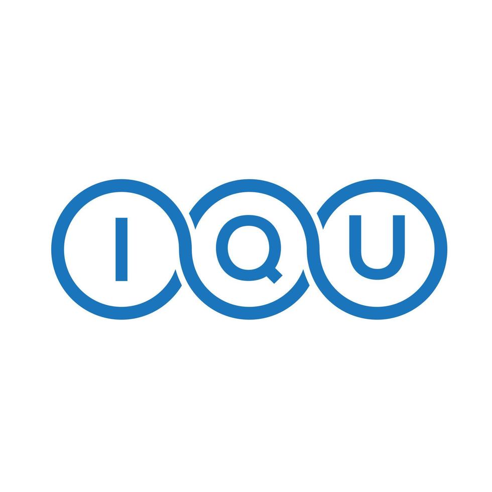 création de logo de lettre iqu sur fond blanc. concept de logo de lettre initiales créatives iqu. conception de lettre iqu. vecteur