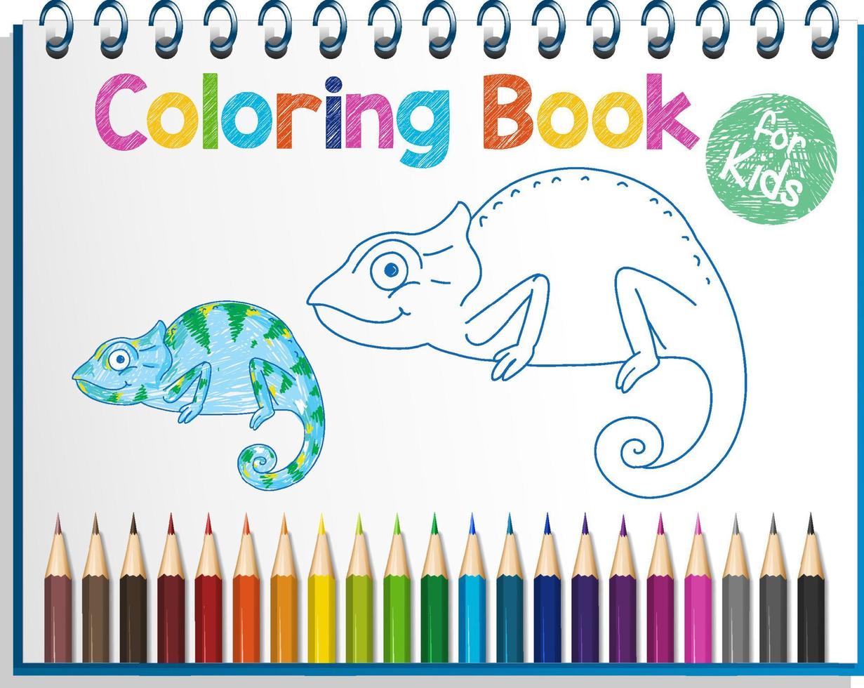 feuille de travail de livre de coloriage pour les enfants vecteur