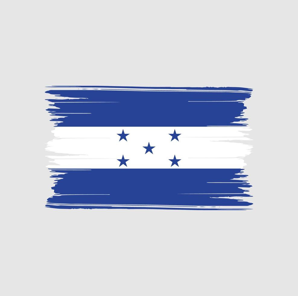 coups de pinceau du drapeau du honduras. drapeau national vecteur