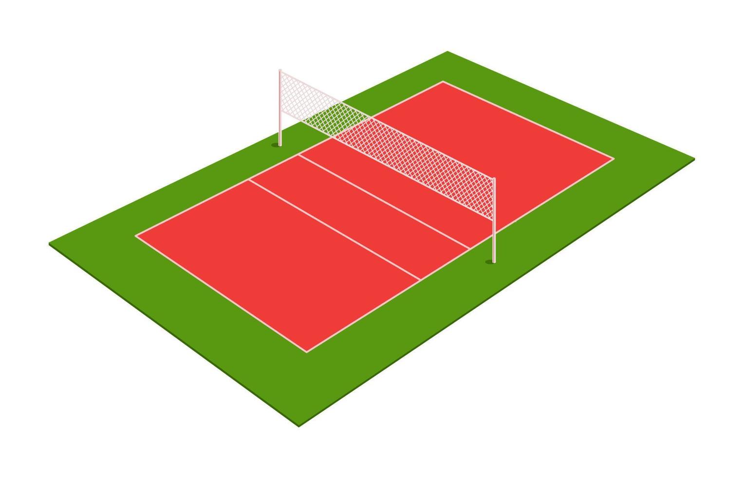 Terrain de volleyball. illustration vectorielle isolée sur fond blanc. vecteur