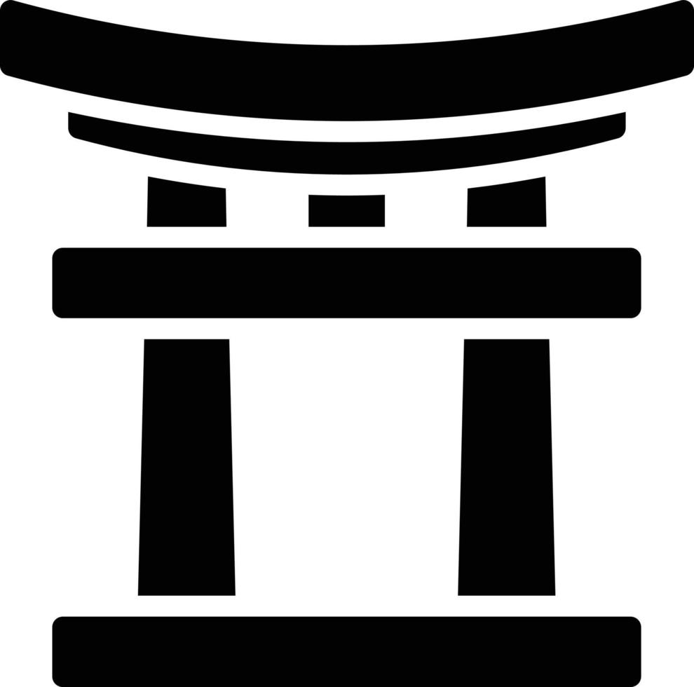 illustration vectorielle de torii gate sur fond.symboles de qualité premium.icônes vectorielles pour le concept et la conception graphique. vecteur