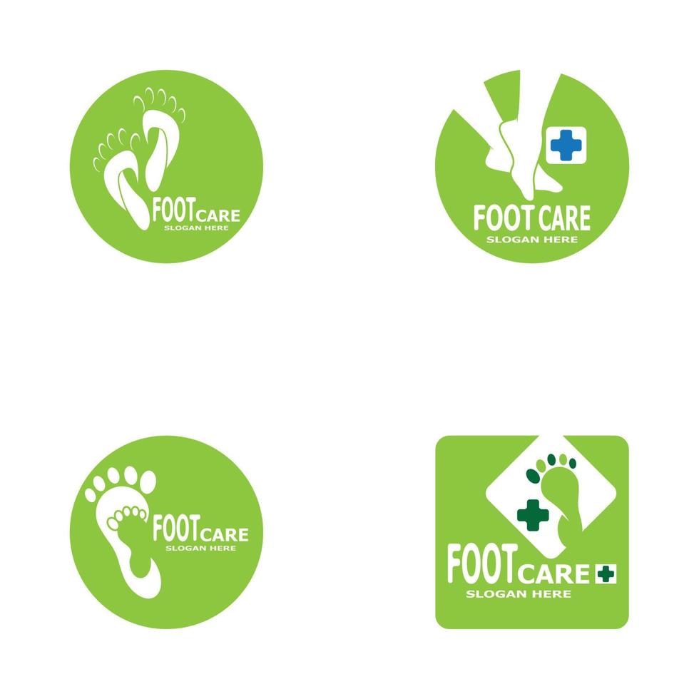 modèle de vecteur de logo de santé de soins des pieds