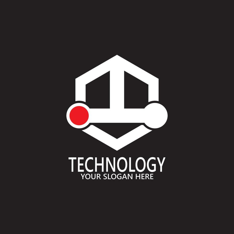 modèle de vecteur de conception de logo de technologie