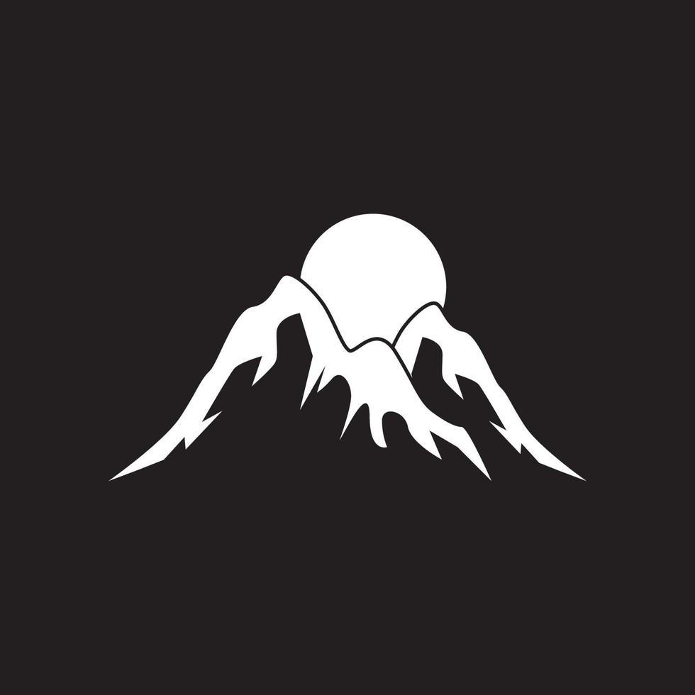 illustration de modèle de logo icône de montagne vecteur