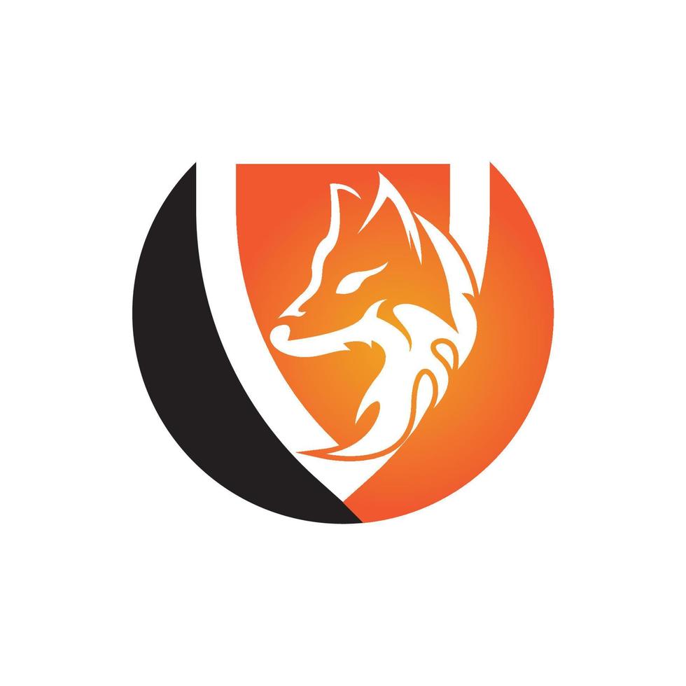 icône et symbole d'illustration vectorielle de renard vecteur