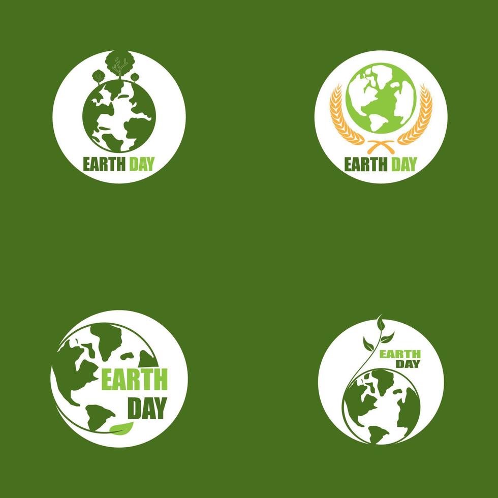 modèle de vecteur de logo écologie jour de la terre