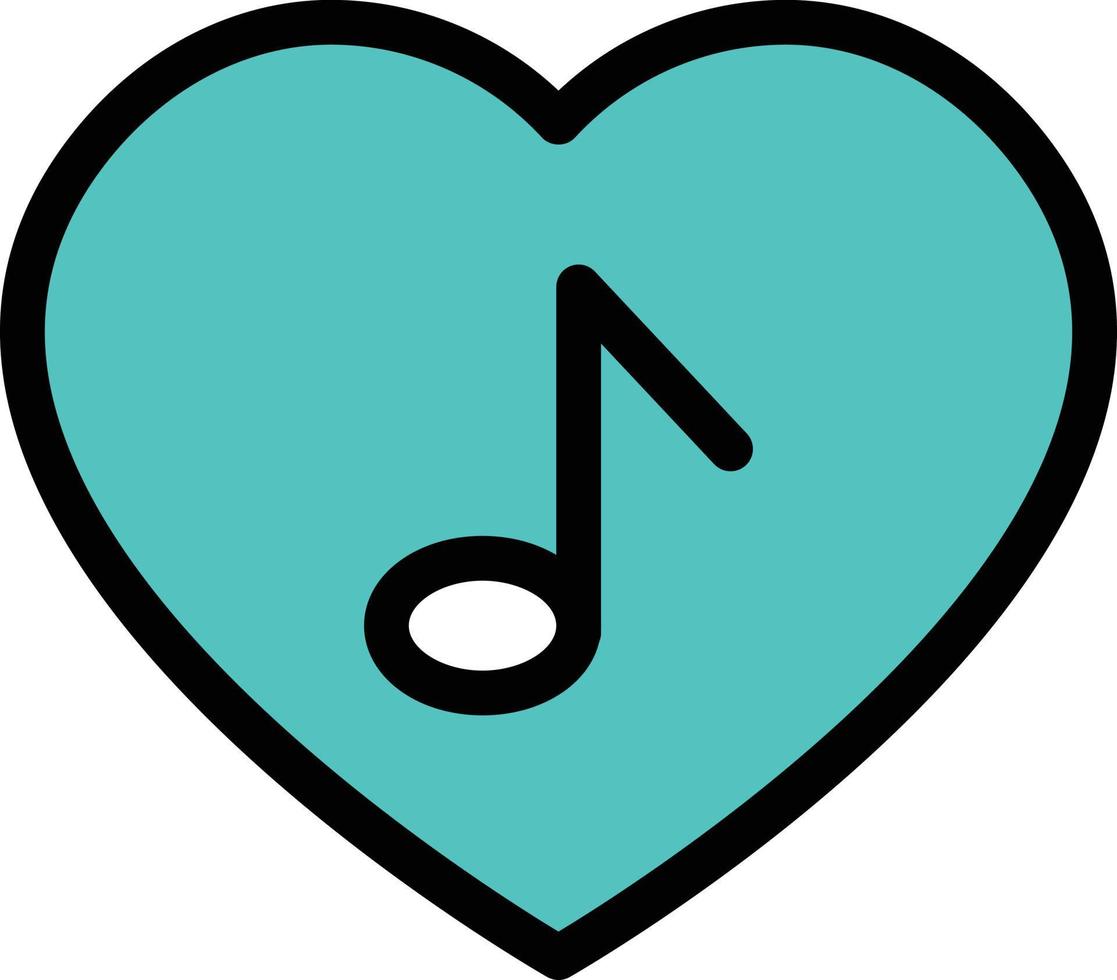 illustration vectorielle d'amour de musique sur fond. symboles de qualité premium. icônes vectorielles pour le concept et la conception graphique. vecteur