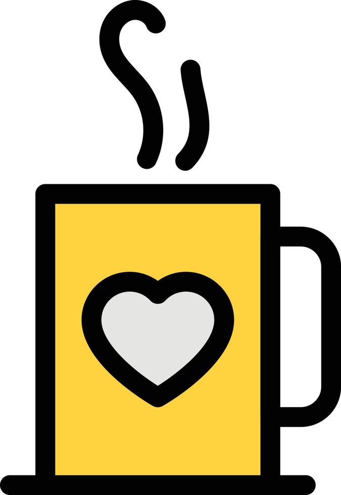 illustration vectorielle de thé d'amour sur fond. symboles de qualité premium. icônes vectorielles pour le concept et la conception graphique. vecteur