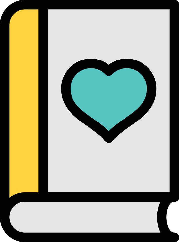illustration vectorielle de livre d'amour sur fond.symboles de qualité premium.icônes vectorielles pour le concept et la conception graphique. vecteur