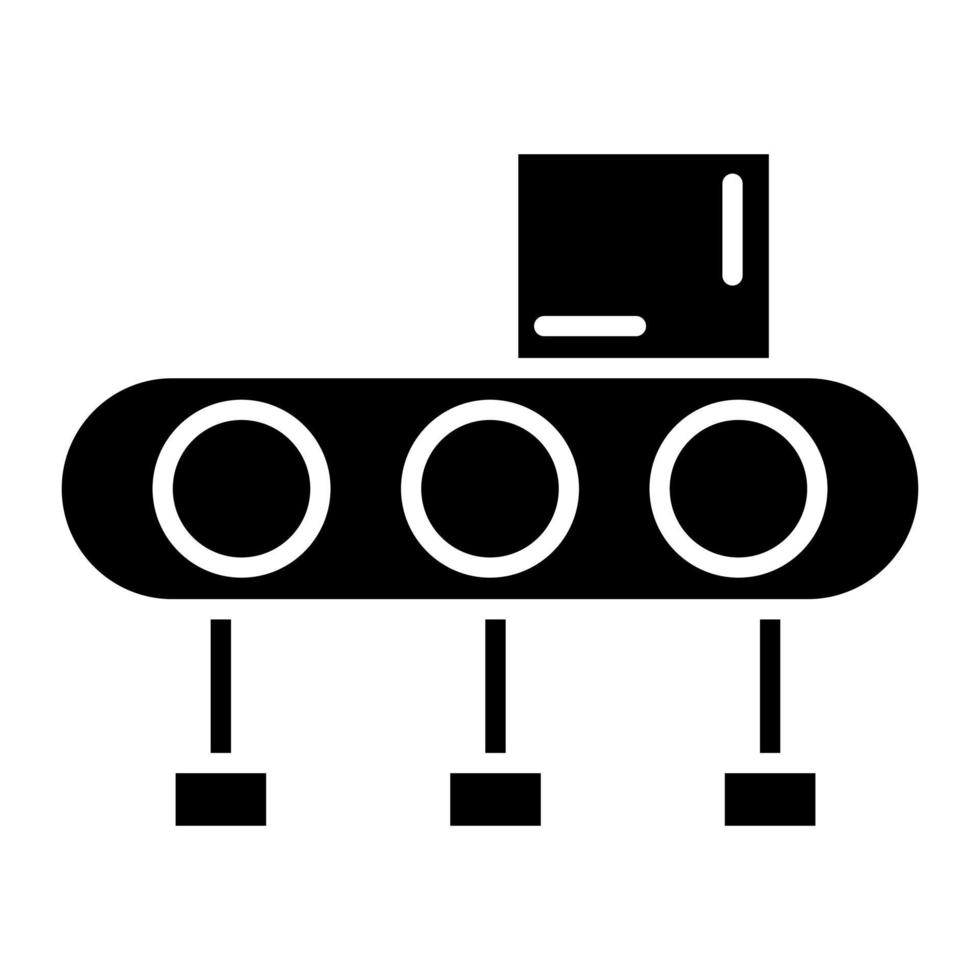 icône de glyphe de convoyeur à bagages vecteur