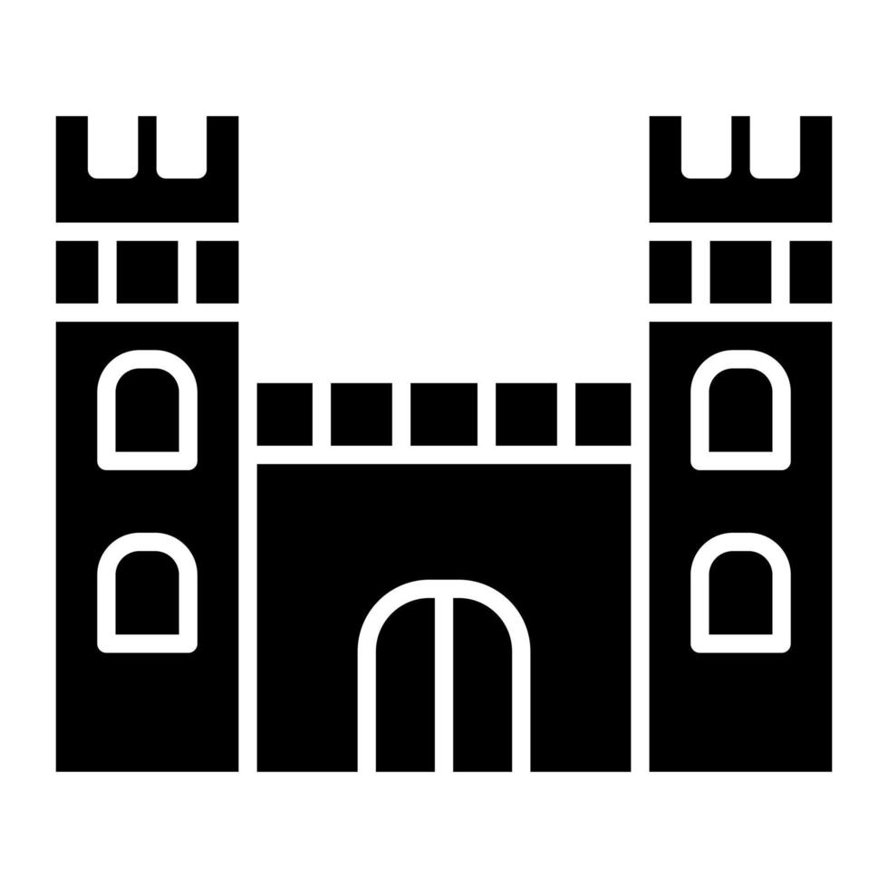 icône de glyphe de château vecteur