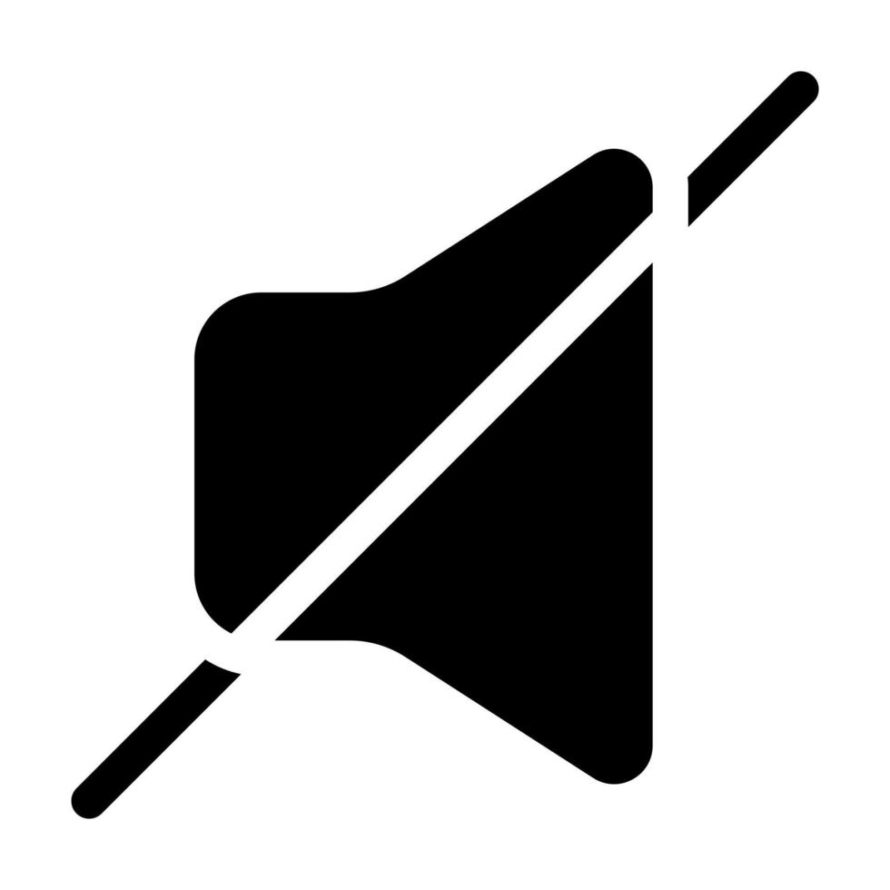 icône de glyphe de volume désactivé vecteur