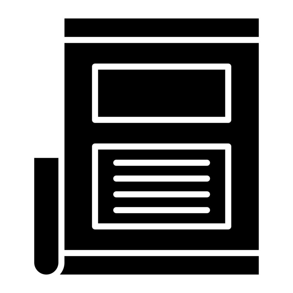 icône de glyphe de bannière de nouvelles vecteur