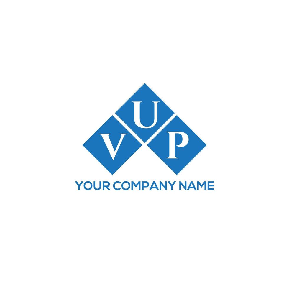 concept de logo de lettre initiales créatives vup. conception de lettre vup. création de logo de lettre vup sur fond blanc. concept de logo de lettre initiales créatives vup. conception de lettre vup. vecteur