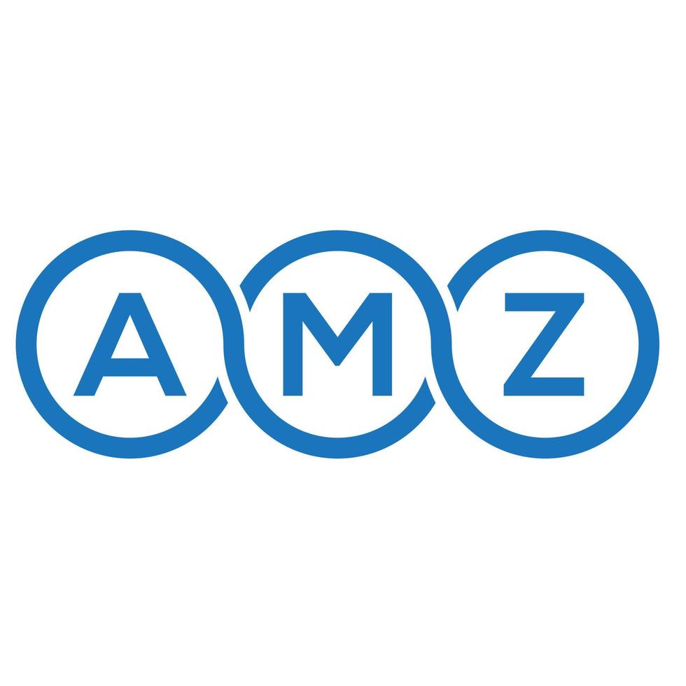 création de logo de lettre amz sur fond blanc. concept de logo de lettre initiales créatives amz. conception de lettre amz. vecteur