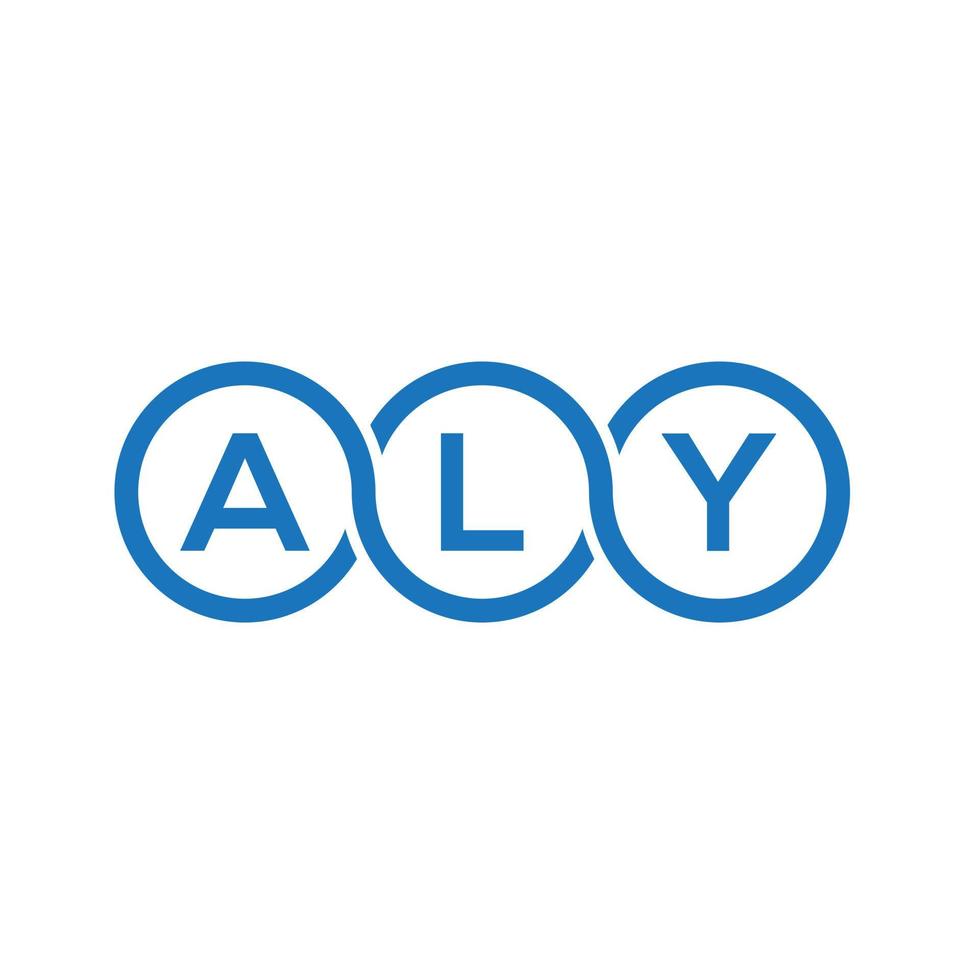 création de logo de lettre aly sur fond blanc. concept de logo de lettre initiales créatives aly. conception de lettre aly. vecteur