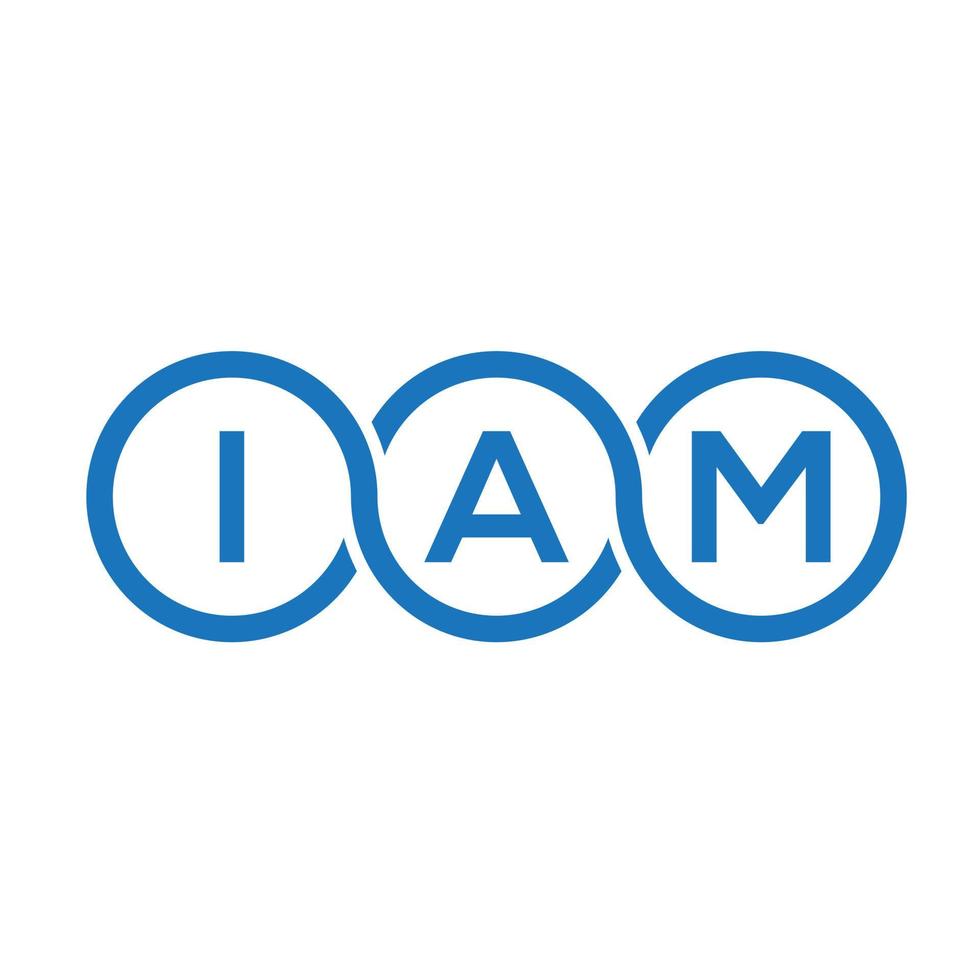 création de logo de lettre iam sur fond blanc. concept de logo de lettre initiales créatives iam. conception de lettre iam. vecteur