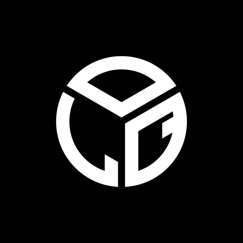 création de logo de lettre olq sur fond noir. concept de logo de lettre initiales créatives olq. conception de lettre olq. vecteur