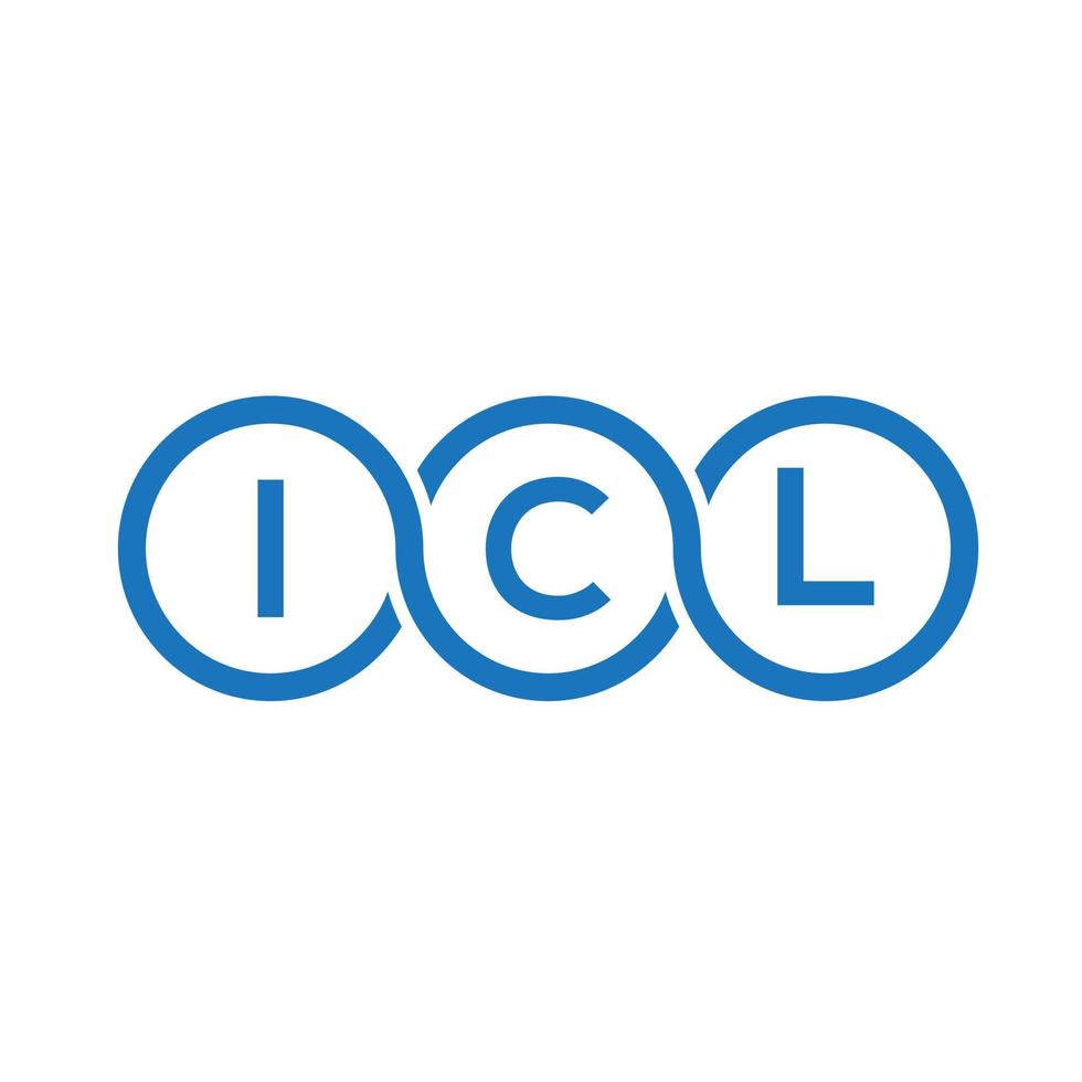 création de logo de lettre icl sur fond blanc. concept de logo de lettre initiales créatives icl. conception de lettre icl. vecteur