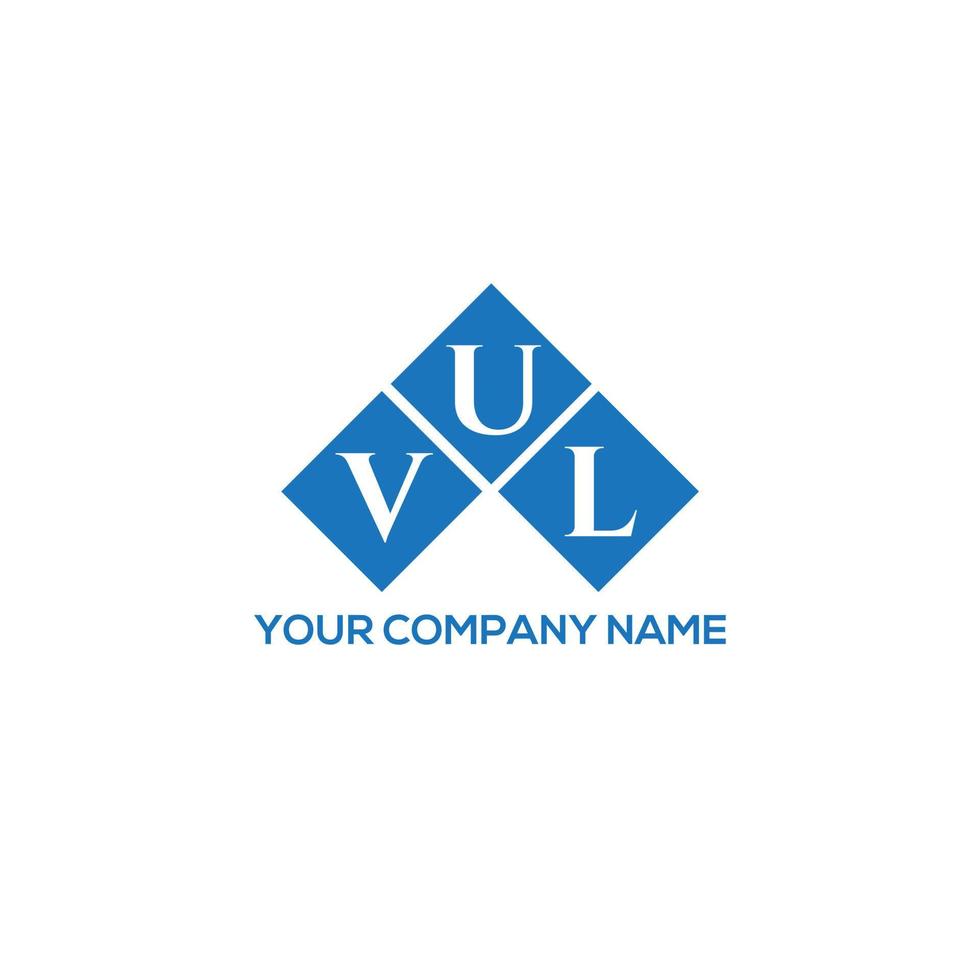 création de logo de lettre vul sur fond blanc. concept de logo de lettre initiales créatives vul. conception de lettre vul. vecteur