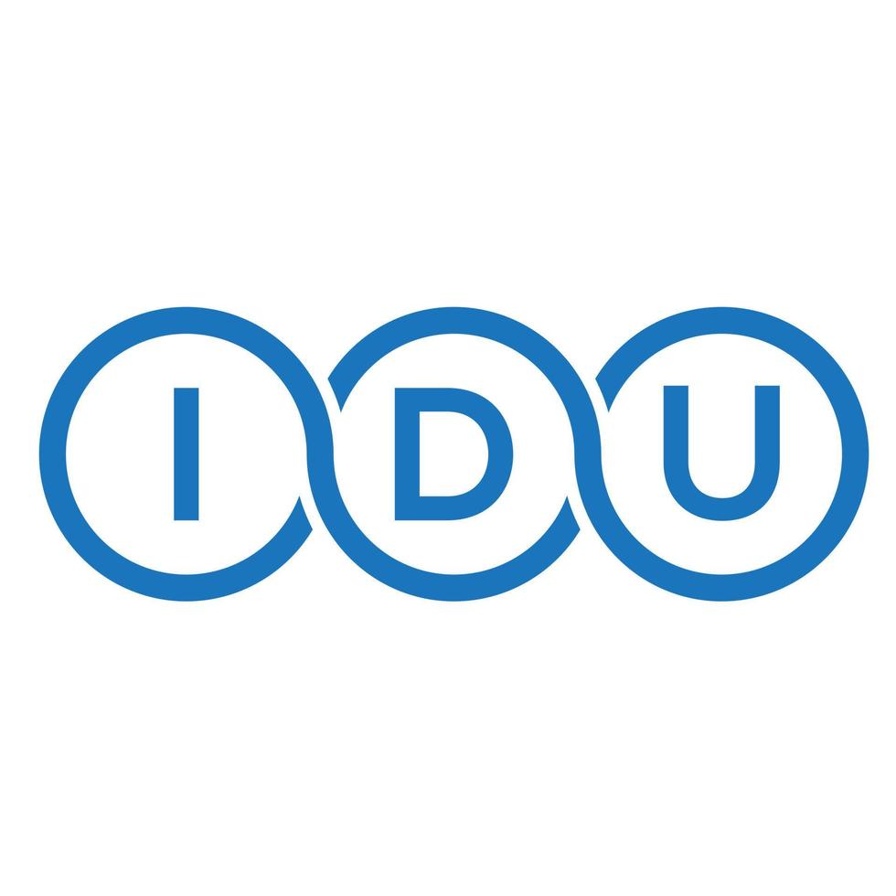 création de logo de lettre ui sur fond blanc. concept de logo de lettre initiales créatives idu. conception de lettre d'idu. vecteur