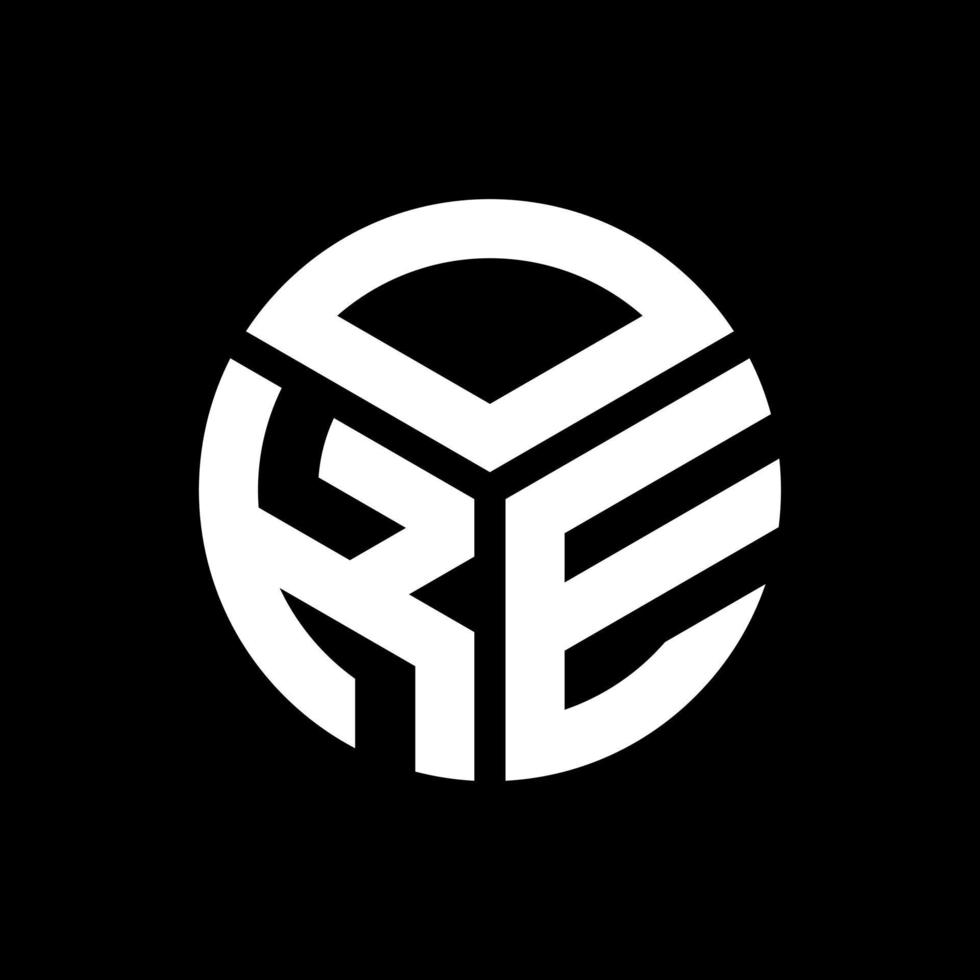 création de logo de lettre oke sur fond noir. concept de logo de lettre initiales créatives oke. conception de lettre oke. vecteur