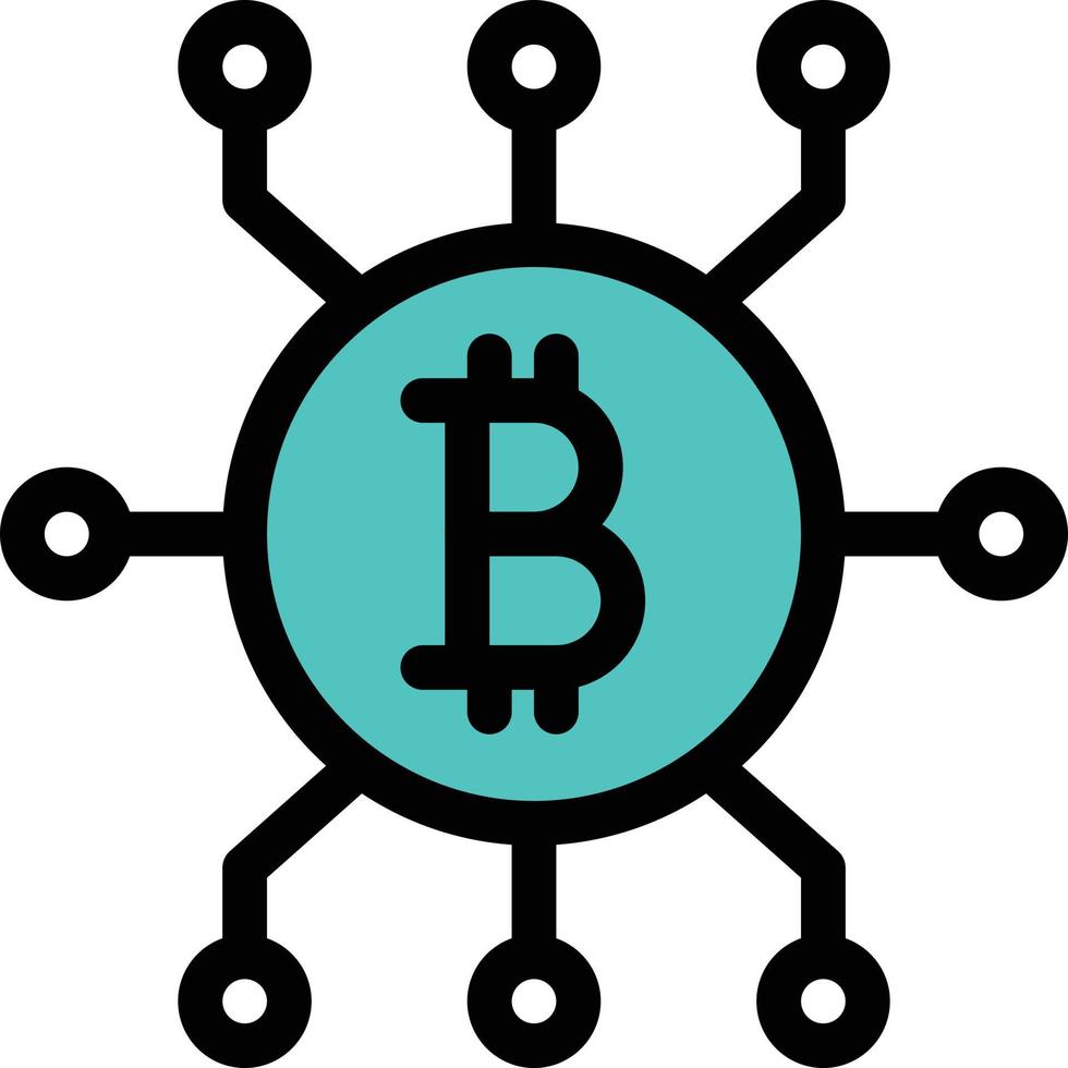 illustration vectorielle bitcoin sur fond symboles de qualité premium. icônes vectorielles pour le concept et la conception graphique. vecteur