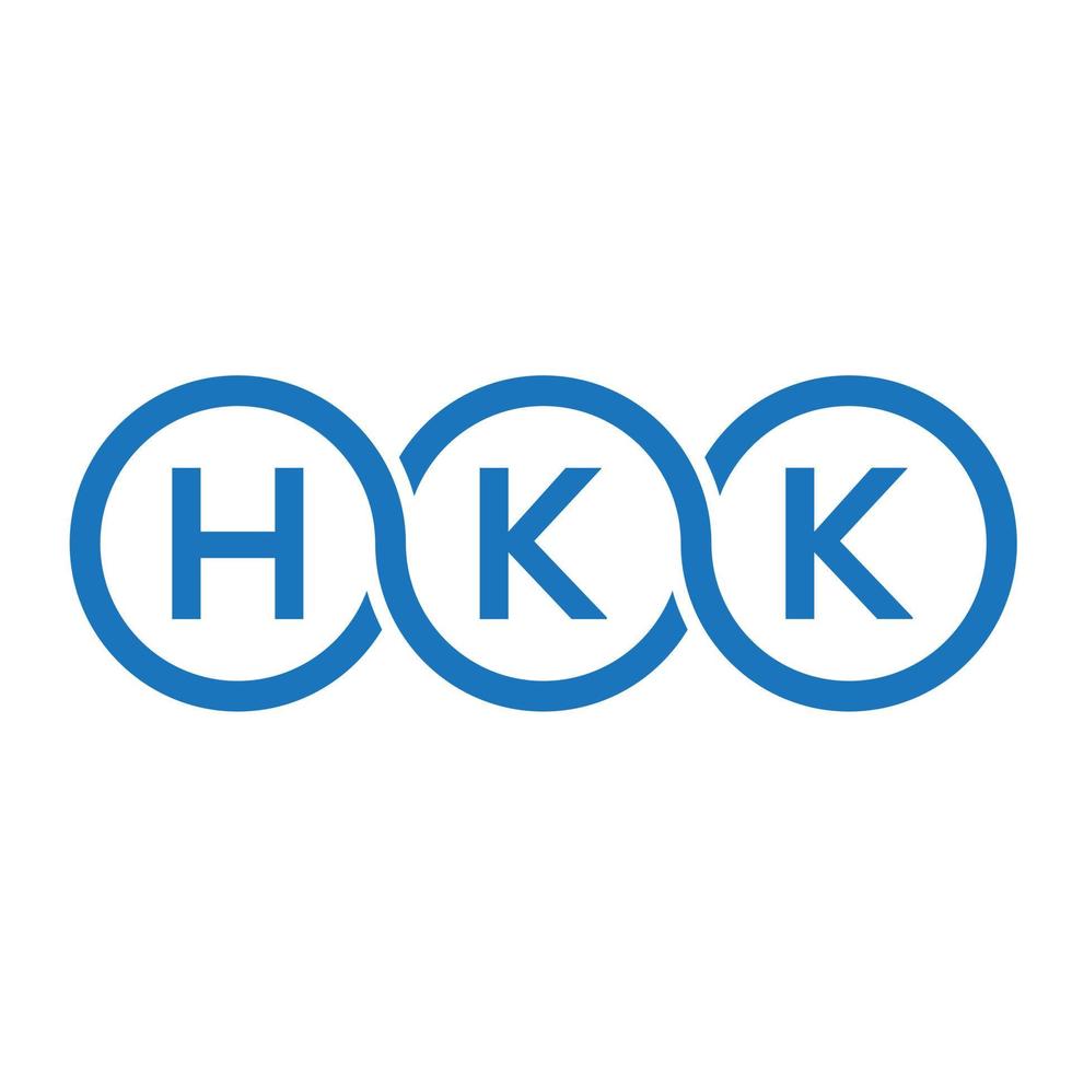 création de logo de lettre hkk sur fond blanc. concept de logo de lettre initiales créatives hkk. conception de lettre hkk. vecteur