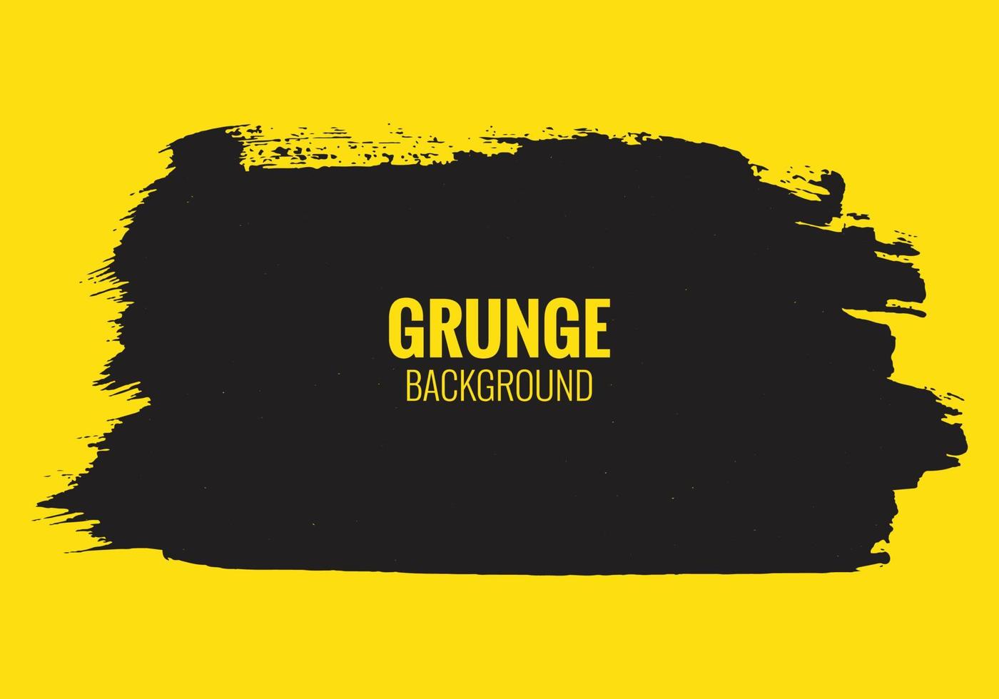 trait de grunge noir abstrait sur fond jaune illustration vecteur