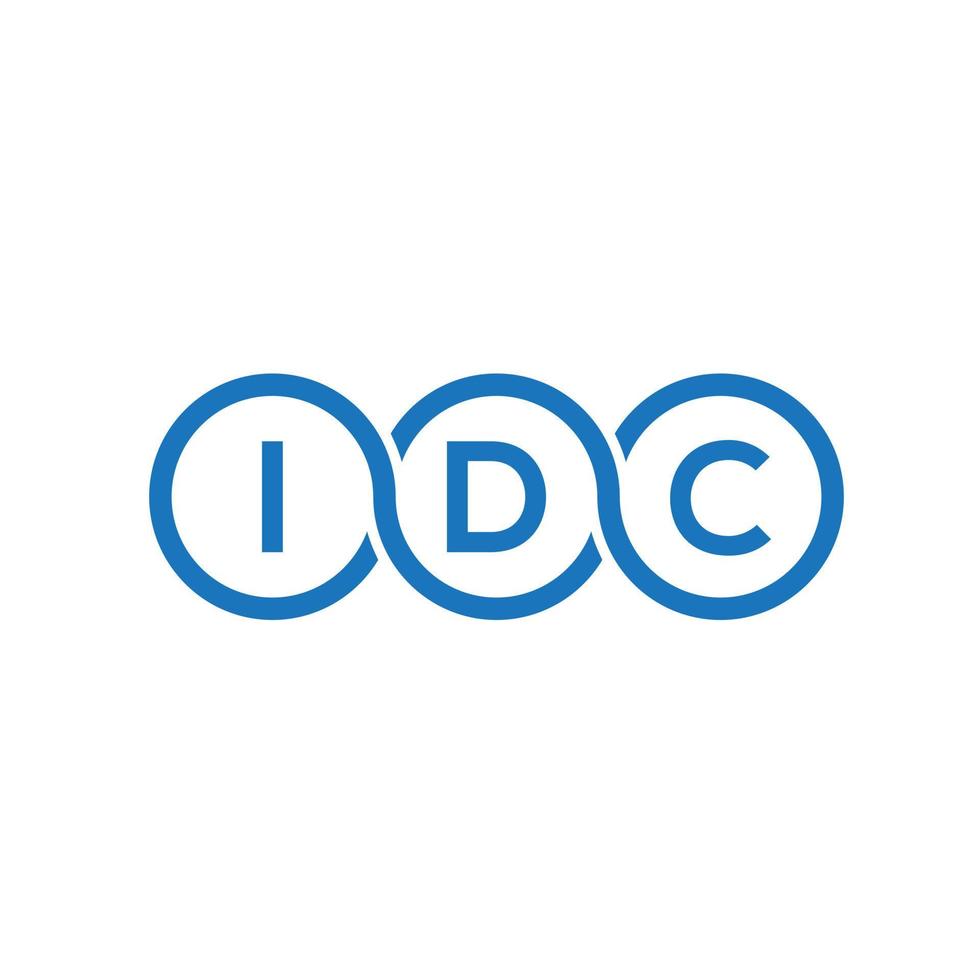 création de logo de lettre idc sur fond blanc. concept de logo de lettre initiales créatives idc. conception de lettre idc. vecteur