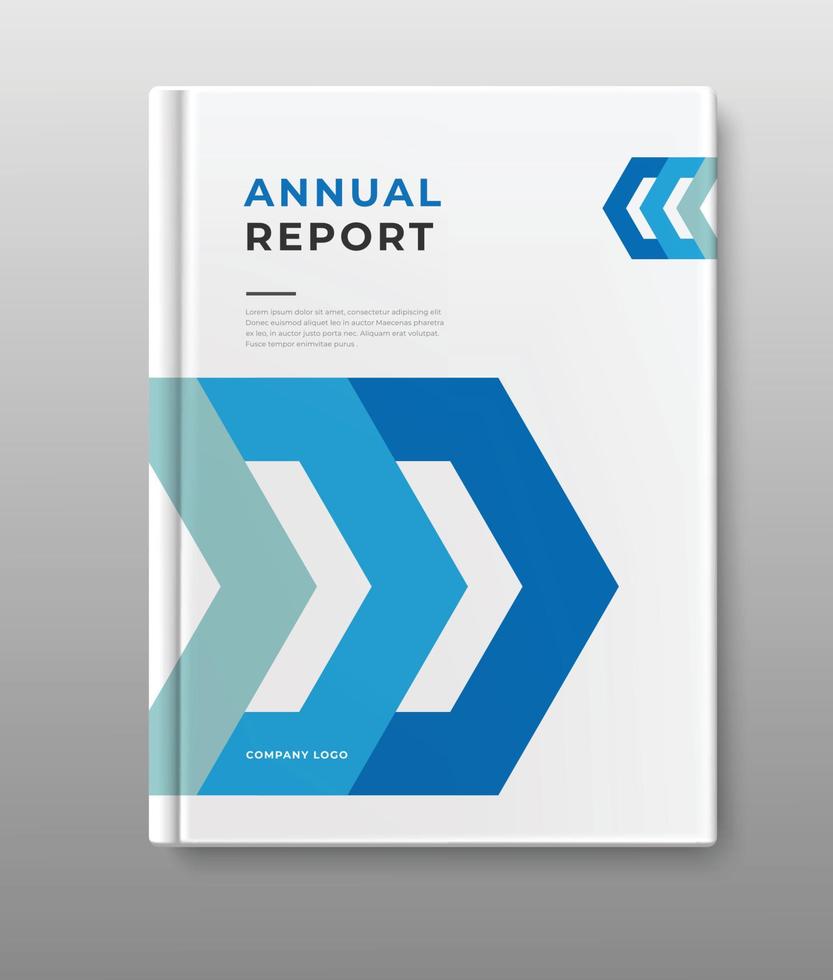 conception de livre de couverture de rapport annuel vecteur