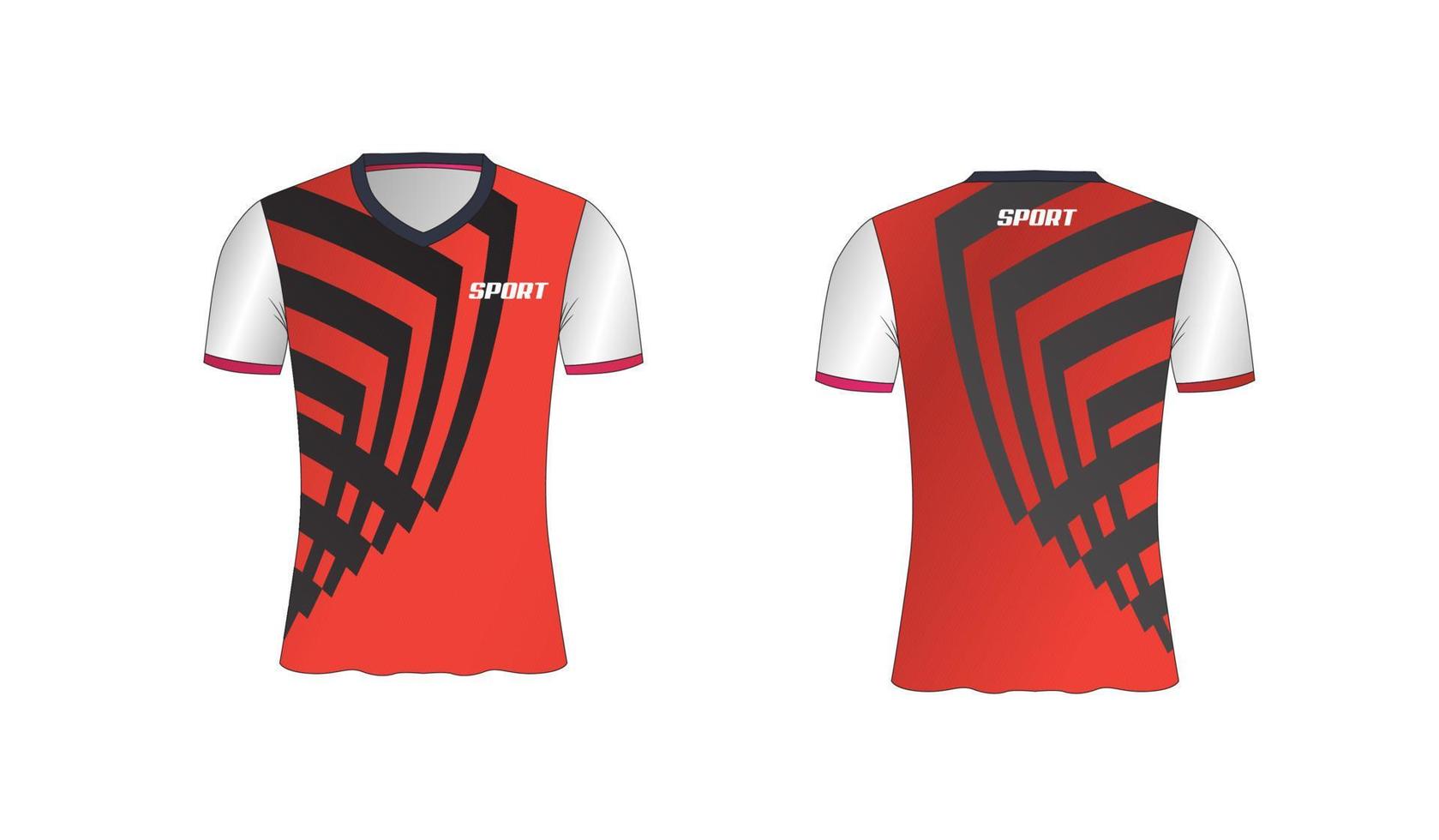 le maillot est une conception de t-shirt de sport moyenne pour l'équipe de football, de basket-ball et de volley-ball vecteur