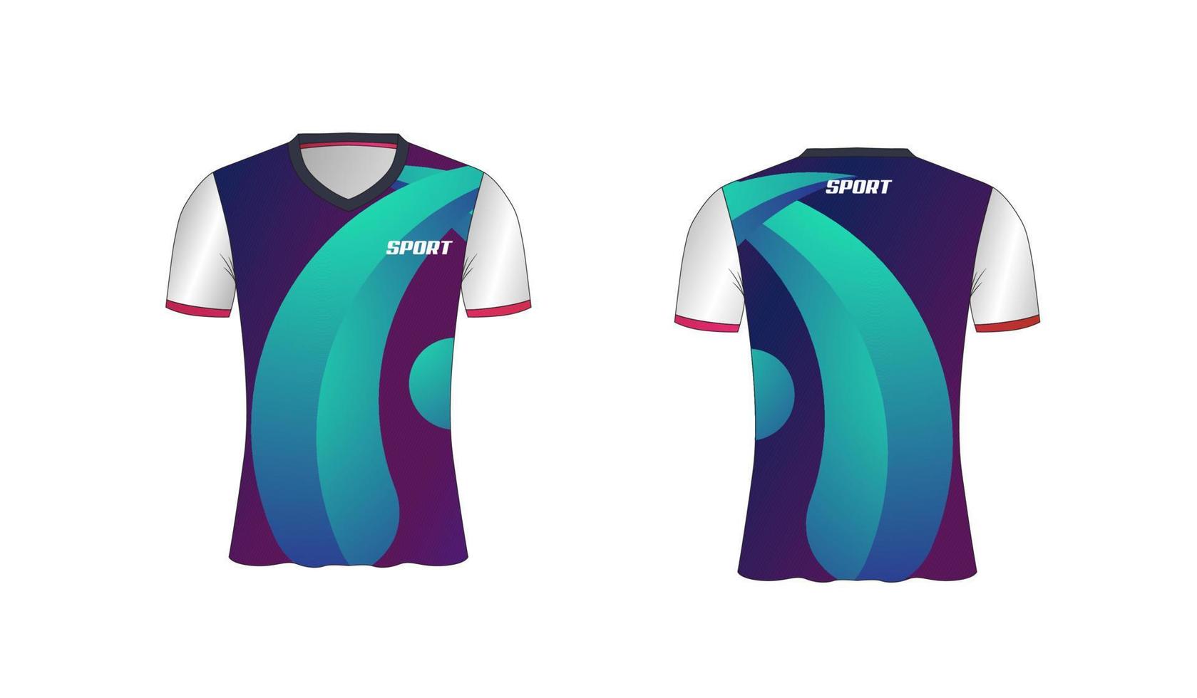 le maillot est une conception de t-shirt de sport moyenne pour l'équipe de football, de basket-ball et de volley-ball vecteur