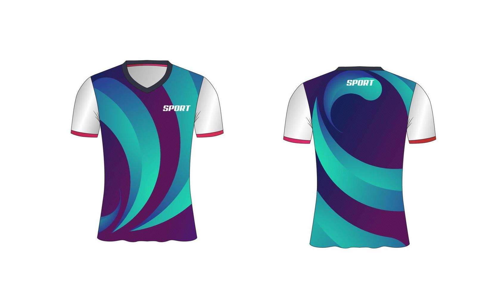 le maillot est une conception de t-shirt de sport moyenne pour l'équipe de football, de basket-ball et de volley-ball vecteur