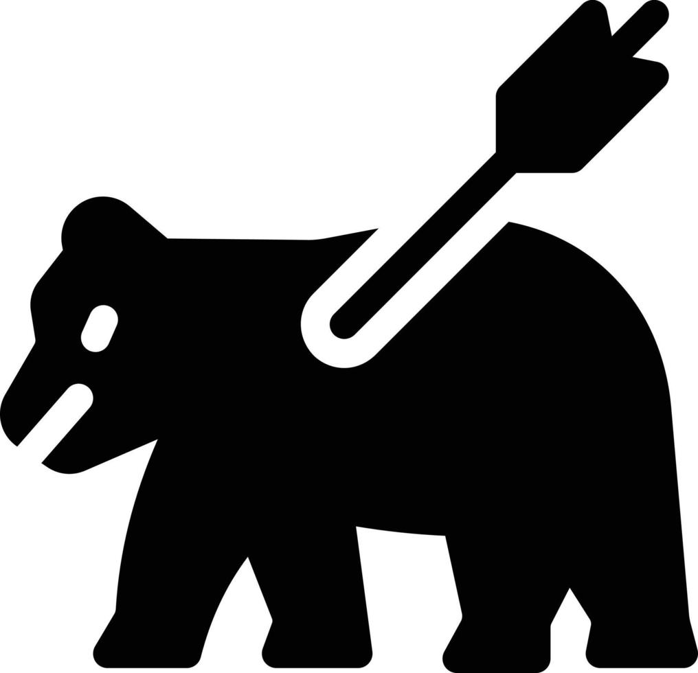 illustration vectorielle de chasse à l'ours sur fond.symboles de qualité premium.icônes vectorielles pour le concept et la conception graphique. vecteur