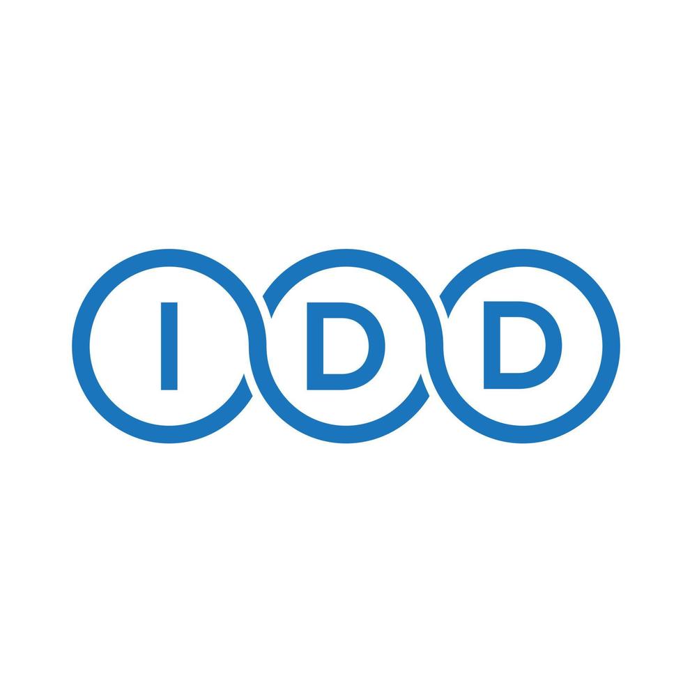 création de logo de lettre idd sur fond blanc. concept de logo de lettre initiales créatives idd. conception de lettre idd. vecteur