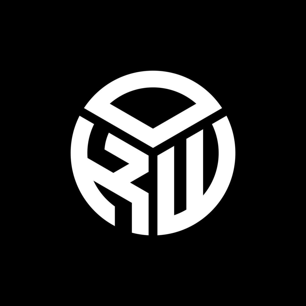création de logo de lettre okw sur fond noir. concept de logo de lettre initiales créatives okw. conception de lettre okw. vecteur