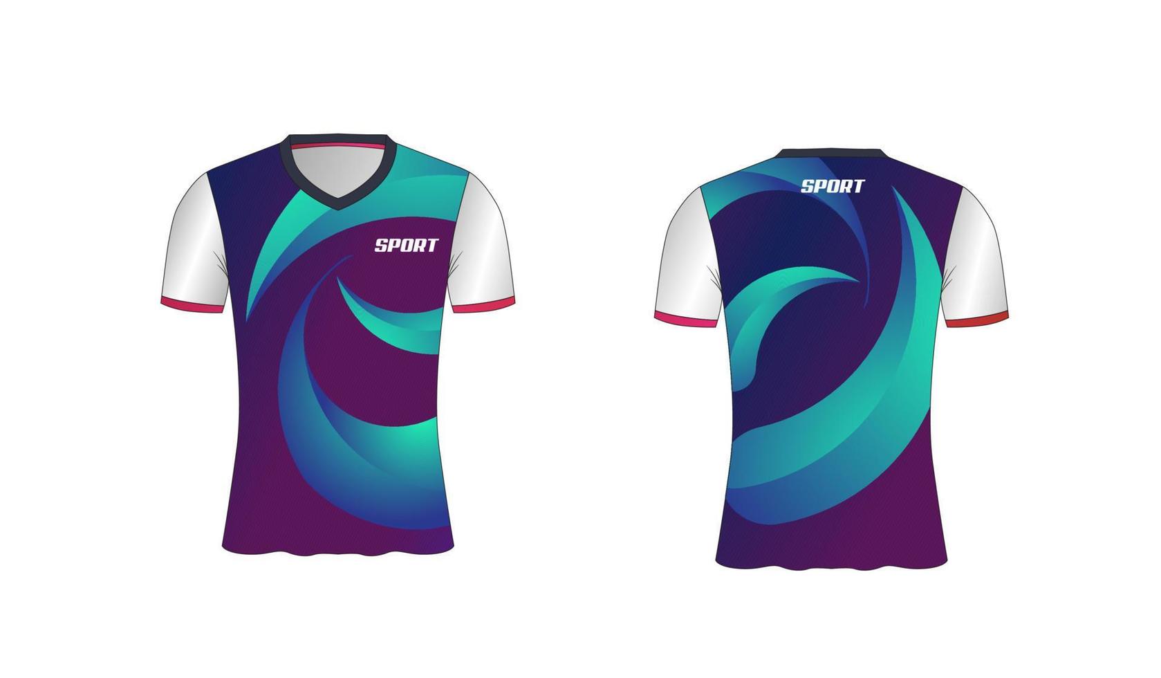 le maillot est une conception de t-shirt de sport moyenne pour l'équipe de football, de basket-ball et de volley-ball vecteur