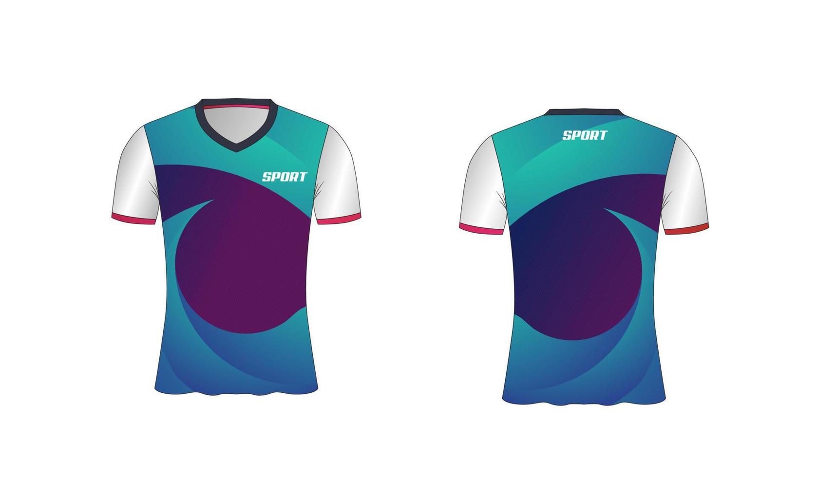 le maillot est une conception de t-shirt de sport moyenne pour l'équipe de football, de basket-ball et de volley-ball vecteur