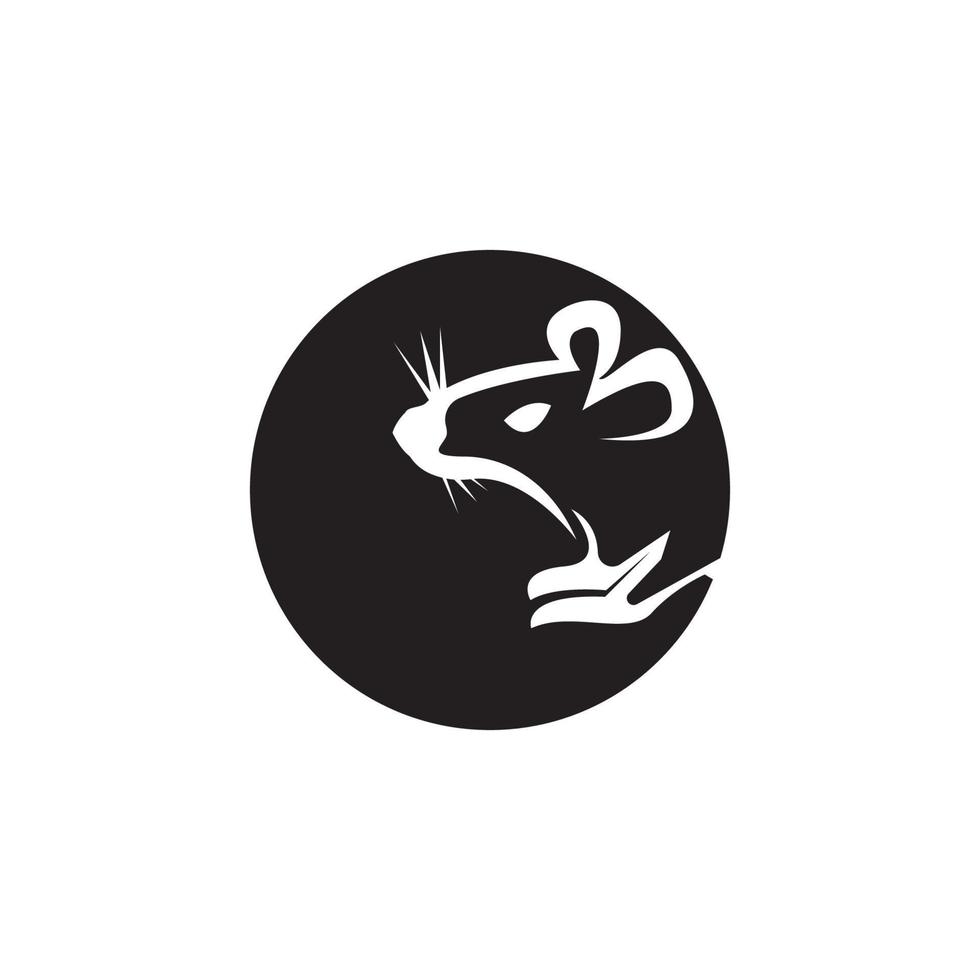 icône de rat et illustration vectorielle de symbole vecteur