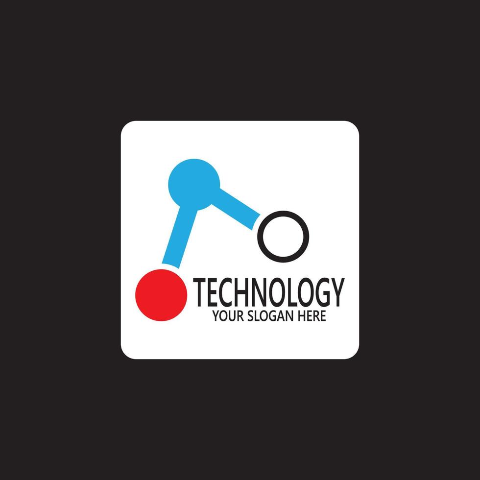 modèle de vecteur de conception de logo de technologie