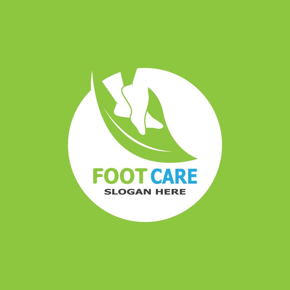 illustration vectorielle du logo de la santé des soins des pieds vecteur