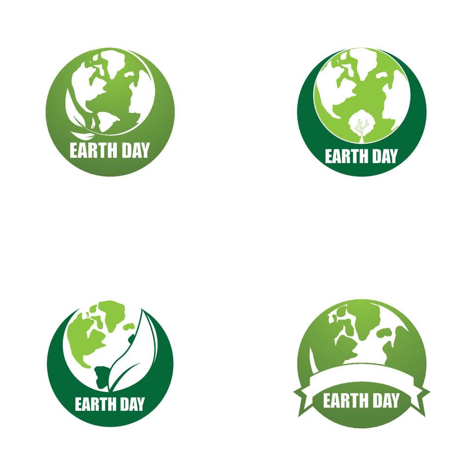 modèle de vecteur de logo écologie jour de la terre