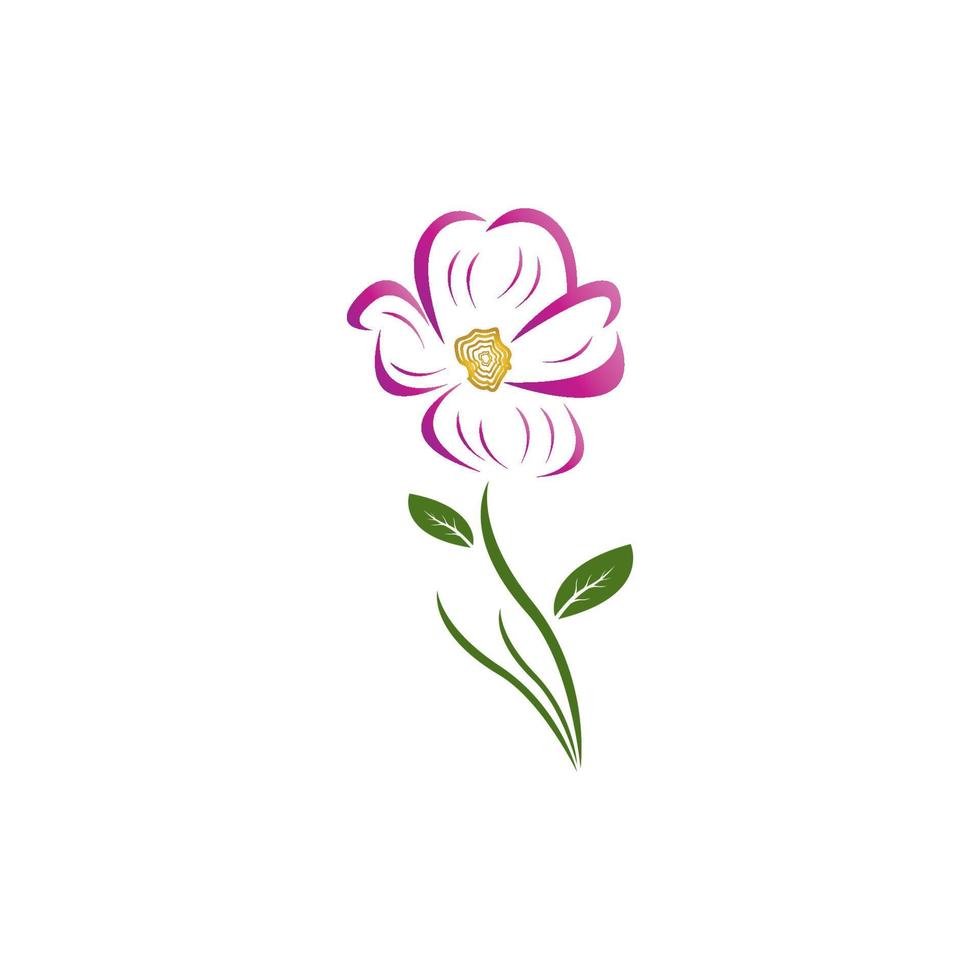 fleur beauté spa logo illustration vectorielle vecteur